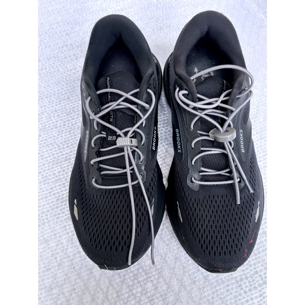 Brooks Adrenaline women Running Shoes Black Black Grey Speed Laces 110391 8
